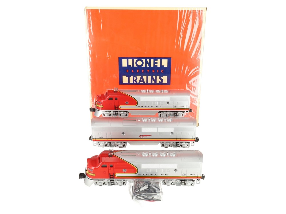 Lionel 6-11711 O Santa Fe F-3 ABA Diesel Locomotive Set #8100/8101/8102 with RS