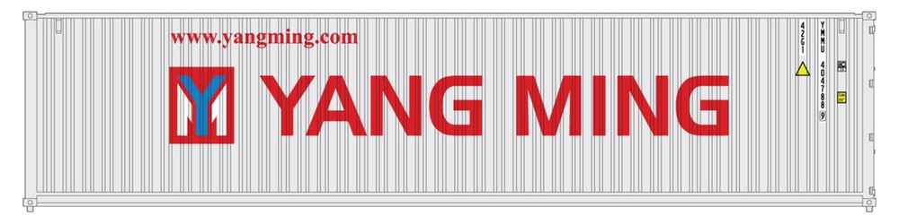 Kato 106-6213 N Yang Ming 40′ Containers Gunderson MAXI-I Stack Car TTX #759368