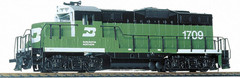 EMD Gp9M-Standard Dc-Burlington Northern #1709 (Green, White) 931-101 HO Scale M