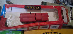 TYCO HO Santa Fe 0-4-0 Locomotive Engine Red DC Analog Two-Rail MPN 240-16