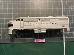KMT Kusan Auburn Train 2716 ALCO DIESEL LOCOMOTIVE BURLINGTON SHELL PART LOT J