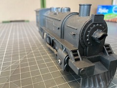 Marx O Train SCARCE GUNMETAL GRAY Clockwork Windup Locomotive Engine RUNS Lot J