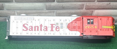 AHM 2654 Santa Fe GP-18 Diesel Locomotive HO Scale Unused Shell, Some Paint Loss