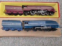 Hornby OO Gauge, LMS Streamlined Coronation Class Steam Locos 6220 & 6244