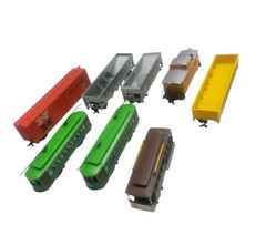 Vintage Model Train Streetcars HO Scale Classic Trolley Car Railroad Hopper 8 Pc