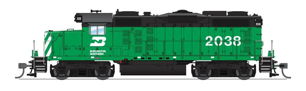 Broadway Limited ~ HO Scale ~ Burlington Northern ~ GP20 #2042 ~ P4 Sound ~ 4268