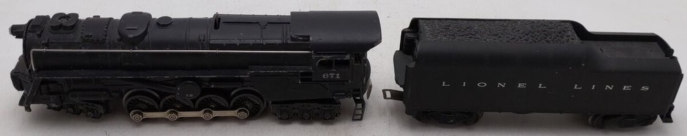 Lionel 671 Vintage O 6-8-6 Diecast Steam Turbine Locomotive w/2046W Tender