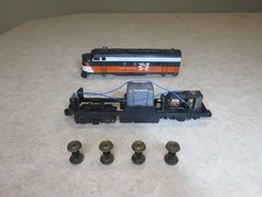 Revell F7 Diesel Locomotive. New Haven. Motor & Light Work! For Parts Or Repair