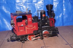 LGB 2010 G Scale 2-Rail Analog Steam Locomotive Red 100 Years