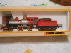 Bachmann HO Jupiter Locomotive & Coal Car GE U36B Steam Item #0632 Santa Fe NOS