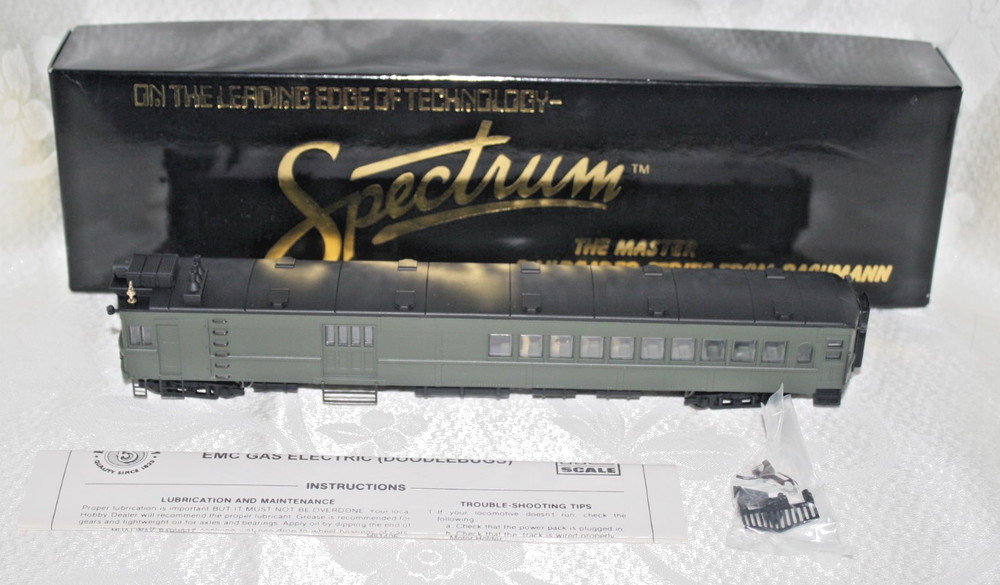 NEW Bachmann SPECTRUM #81402 HO Gas Electric DOODLEBUG Green UNLETTERED Open BOX