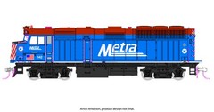 Kato HO Scale ~ EMD F40PH Commuter ~ Chicago Metra #142 ~ DCC Silent ~37-6574DCC