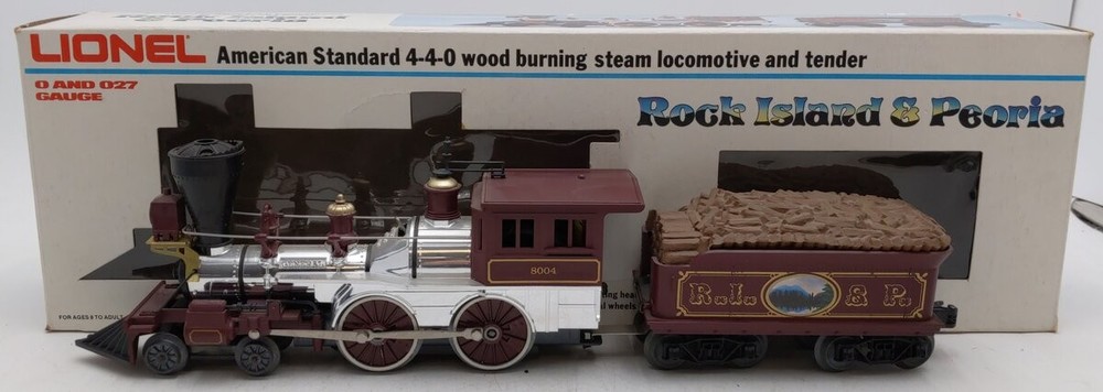 Lionel 6-8004 O Rock Island & Peoria Steam Locomotive & Tender EX/Box
