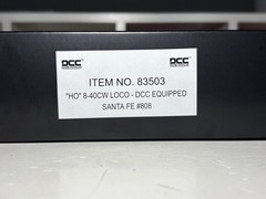 Bachmann Spectrum DCC 83503 HO Scale 8-40CW Locomotive Santa Fe #808