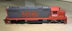 Orange ICG Illinois Central Gulf 9623 Electric Locomotive Plus Tracks And Parts