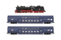 CFR (Romania) – Class 230 “P 8” steam locomotive & passenger coaches set (NEW)