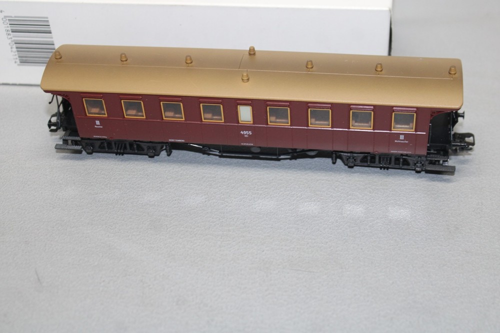 Märklin 4211 4-Axle Passenger Car 3rd Class Württemberg H0 Original Packaging