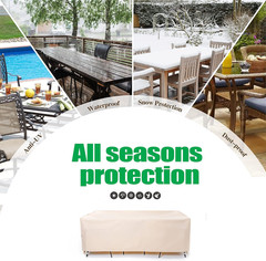 Patio Furniture Covers, Beige, 108″W X 82″D X 27.5″H | Heavy Duty Rip-Stop Fabri