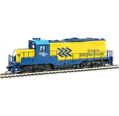 EMD GP9M Standard DC Ontario Northland #1600 (Yellow Blue Chevrons Logo) 931-456