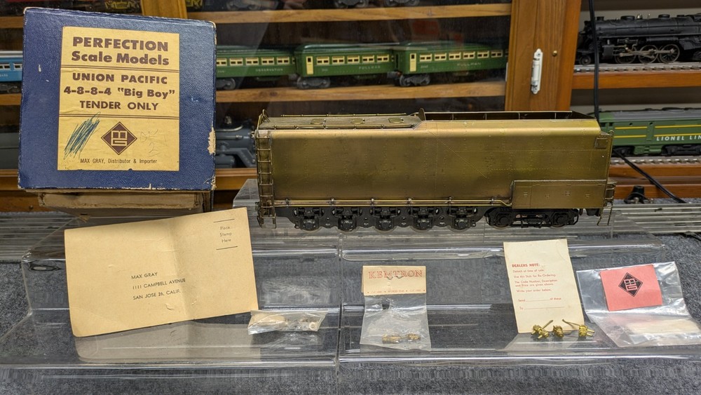 Max Gray Perfection Scale Models Brass O Gauge 4-8-8-4 “Big Boy” Tender with Box