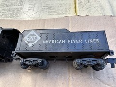 Vintage American Flyer Steam Locomotive 21165 & Erie Coal Tender Post War w Box