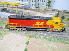 ATSF 5401, ATHEARN HO #4100 EMD SD45 SP-SF MERGER PAINT, LED’s, DC/DCC/SOUND
