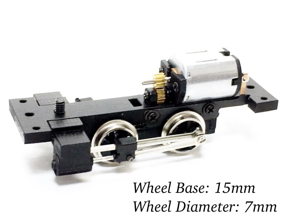 N/HOn30/HOe/009 0-4-0 Steam Locomotive Power Drive Chassis 15mm/7mm H0e Engine