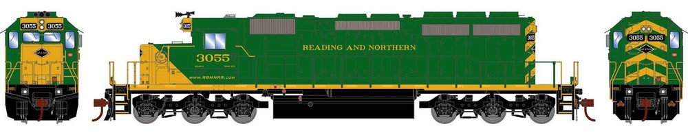 Athearn HO EMD SD40-2 Reading Blue Mountain & Northern RBMN #3055 DC LED ATH1242