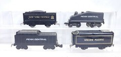 4 Marx Trains Tenders 2 Penn Central 1 NYC 1 Union Pacific O Gauge