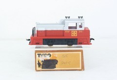 HO Scale TYCO Santa Fe Plymouth MDT Diesel Switcher Runs Excellent
