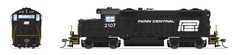 Broadway Limited 7458 HO Penn Central EMD GP20 Black w/ White DCC Sound #2107