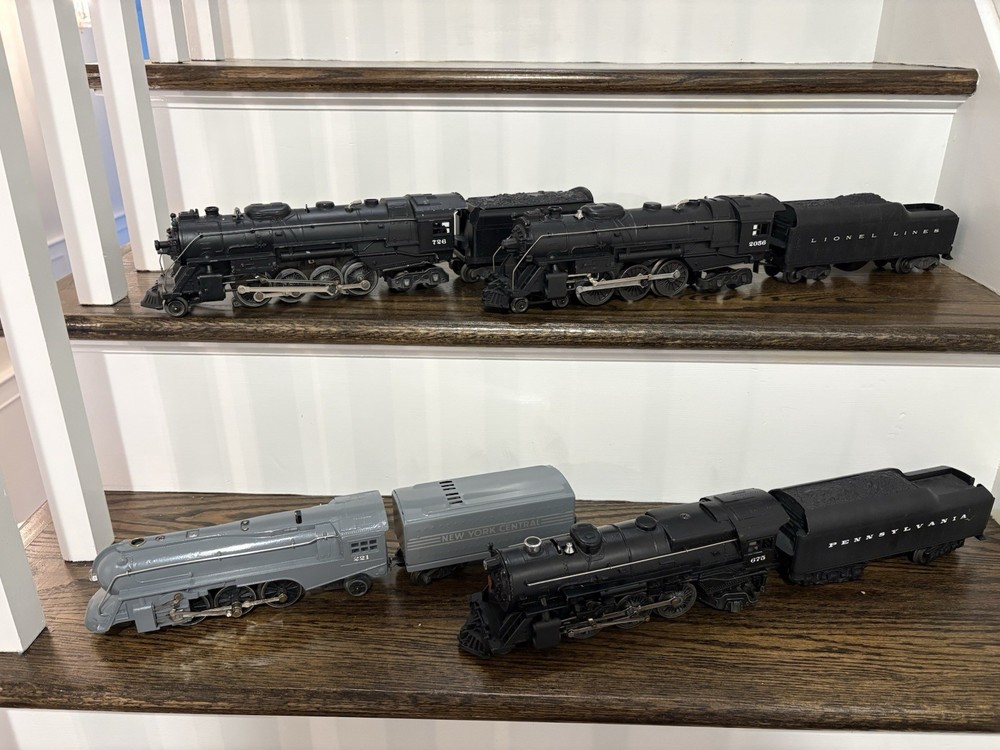 Lionel 4 Post War Steam Engines & Tenders 726 2056 675 221 As is