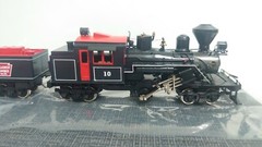 United PFM Brass Hillcrest 3-Truck Lumber Co. Climax (1987 run) – HO scale
