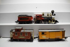 NEW BRIGHT DENVER EXPRESS G GAUGE 1:22.5 SCALE 4PC LOT FOR PARTS REPAIR RESTORE