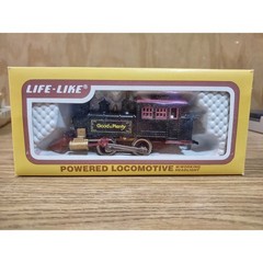 Life-Like HO Scale Powered Locomotive Good & Plenty Steam Engine 26691 Black Red