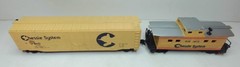 HO Scale Chessie System 3 Bachmann 50′ Box Cars and 1 Life-Like Caboose (RS630)