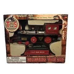 T and S Trains Battery Operated Steam Locomotive C & C Railways Tender Black Red