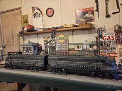 POSTWAR LIONEL 2344 NEW YORK CENTRAL F3, AA DIESEL SET,C-7 EX+,SERVICED &READY