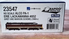 RAPIDO 28547 HO ALCO PA-1 ERIE LACKAWANNA RR 852 Gray & Maroon w/ DCC Lok Sound