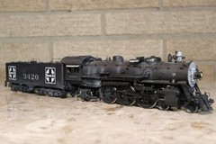 Key Imports Samhongsa Santa Fe 4-6-2 Box Poks “3400” Class HO Brass Locomotive