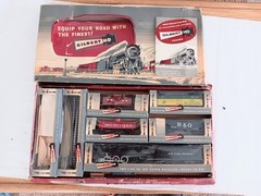 American Flyer HO 332 Hudson Locomotive & 4 Freight Car Train Set 30332 w/ Orig