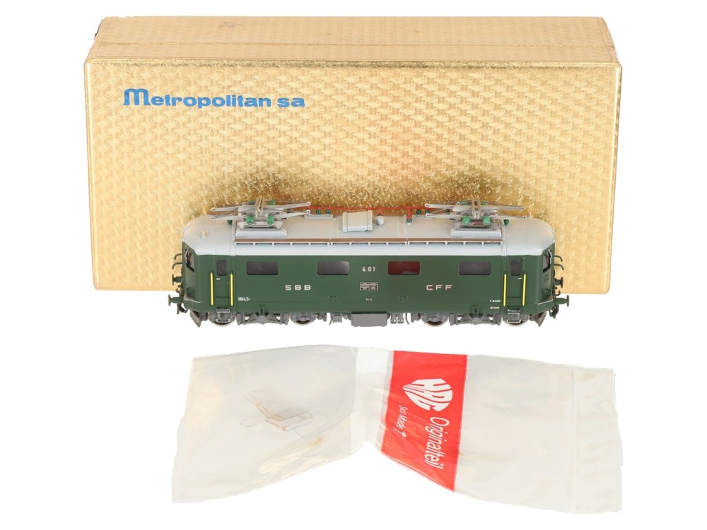 Metropolitan 736 HO Brass SBB RE 4/4 Electric Locomotive #401 LN/Box