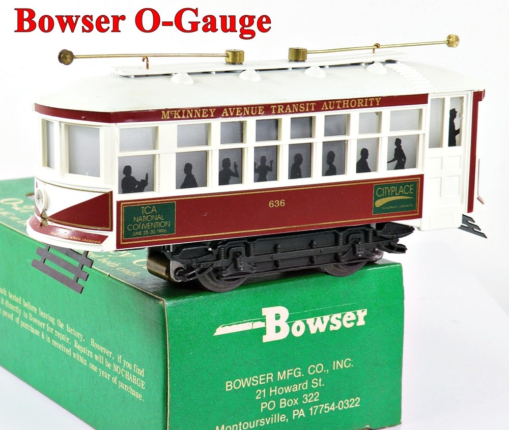 Bowser McKinney Ave. Trolley 1996 TCA National Convention Banquet Prize O-Gauge