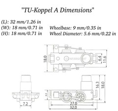 N/HOn30/HOe/009 Tsugawa 0-4-0 Super Mini Steam Locomotive Power Drive Chassis