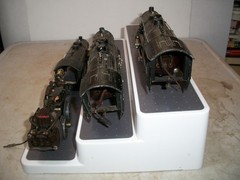 AMERICAN FLYER PREWAR O GAUGE THREE # 565 STEAM LOCOMOTIVES FOR PARTS OR REPAIR