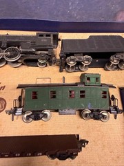 Vintage Fleischmann HO Scale Model Train Set W/ Locomotive & Freight Cars