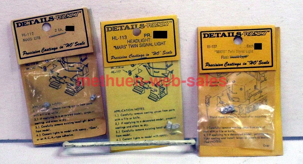 Details West~HO~112,113,137~Mars Lite~Twin Signal Headlight,Flush Mount~MIB