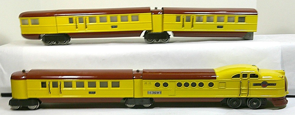 Lionel 636W Union Pacific Engine, 2 #637’s & #638 Passenger Cars,Nicely Restored