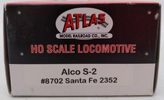 Atlas 8702 HO Santa Fe Alco S-2 Diesel Locomotive #2352 EX/Box