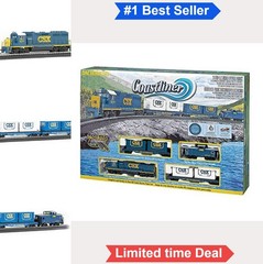HO Scale Electric Train Set Ready To Run GP40 Diesel Locomotive With Flat Cars